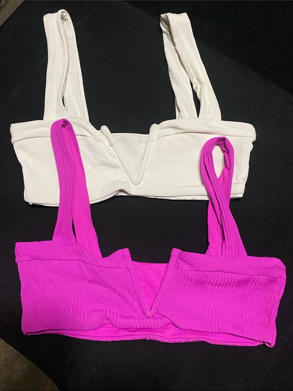 L Space Wireless V Ribbed Bikini Top
